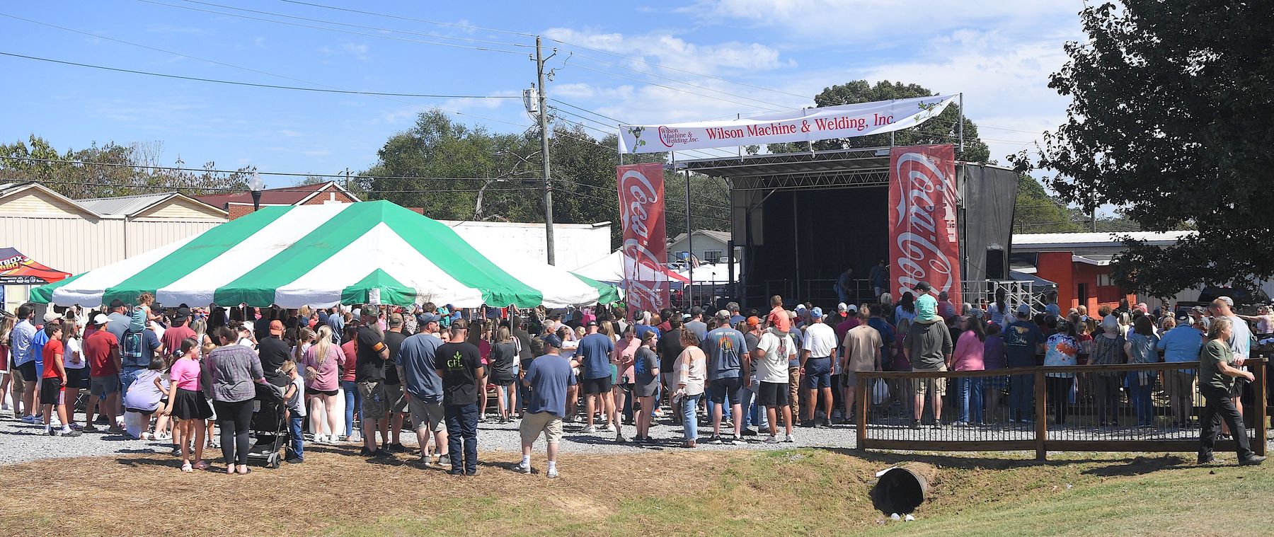 A big crowd gathered at the festival stage